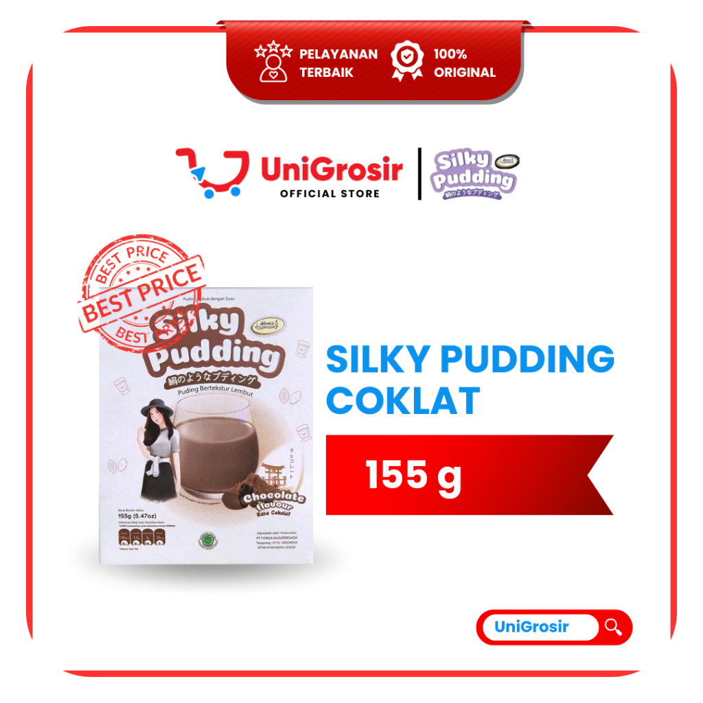 [UniGrosir] SILKY PUDDING COKLAT FORISA PUYO PUDING SUSU COKELAT  CHOCOLATE MOM'S RECIP ~ 155 g