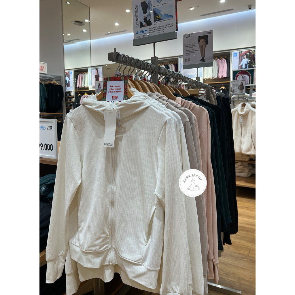 Women AIRism UV Protection Full Zip Hoodie Jacket UNIQLO