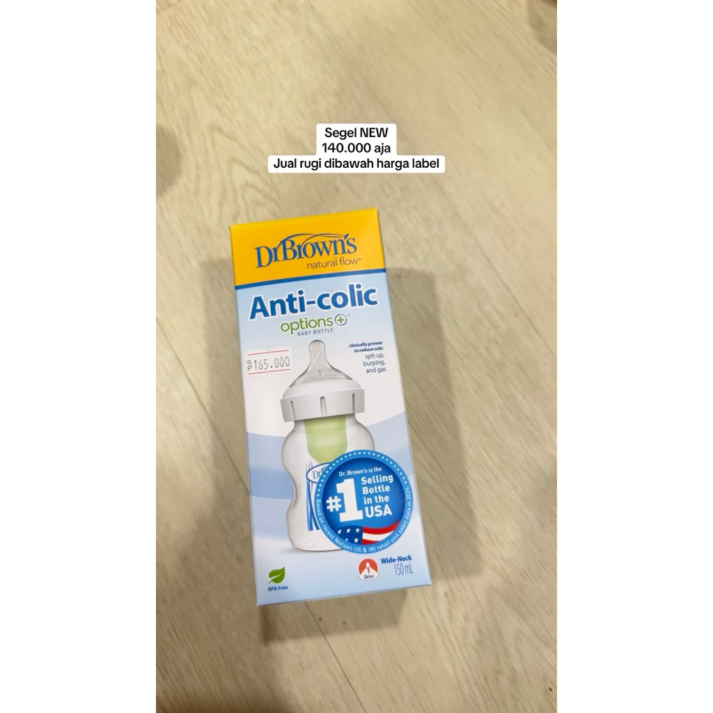 NEW dr browns anti colic botol susu bayi