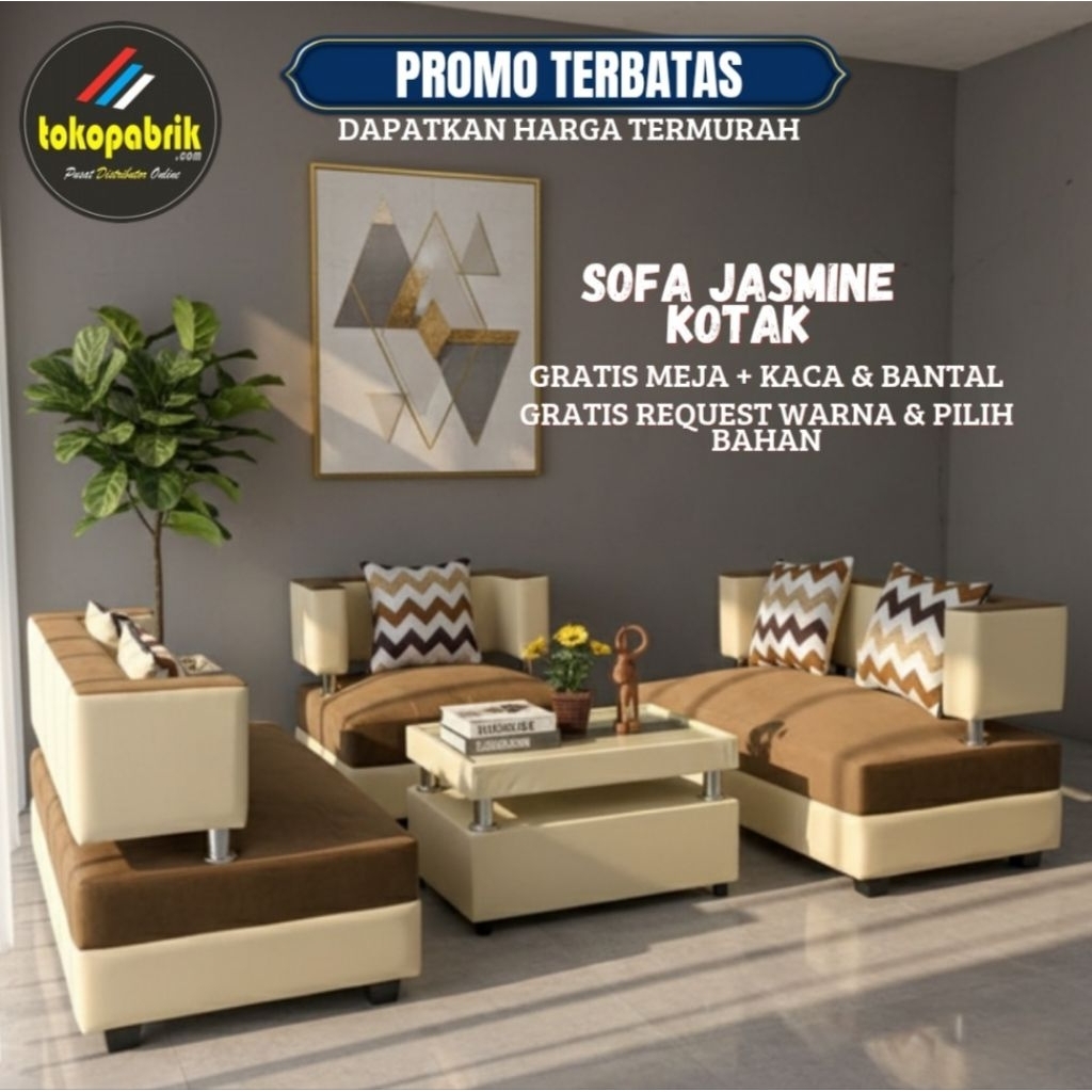 Sofa Jasmine Minimalis / Kursi Sofa Tamu Jasmin 221 Murah Bogor Bandung Bekasi