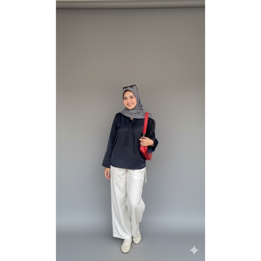 Kayra Blouse/ Blouse satin premium/blouse satin wanita/blouse satin fit body/blouse satin pita