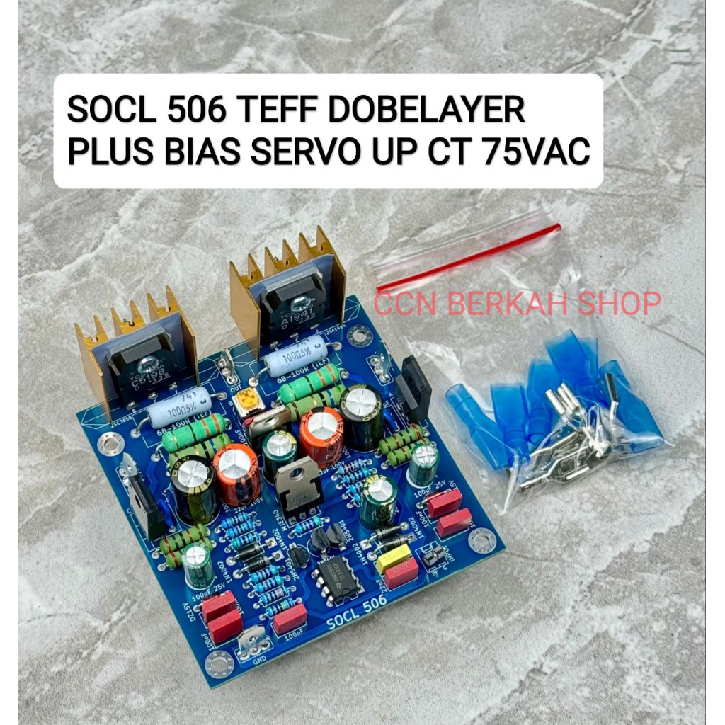 Kit Driver Power Amplifier SOCL 506 TEF - PCB Dobel Layer, Komponen Original, Resistor Metal Film