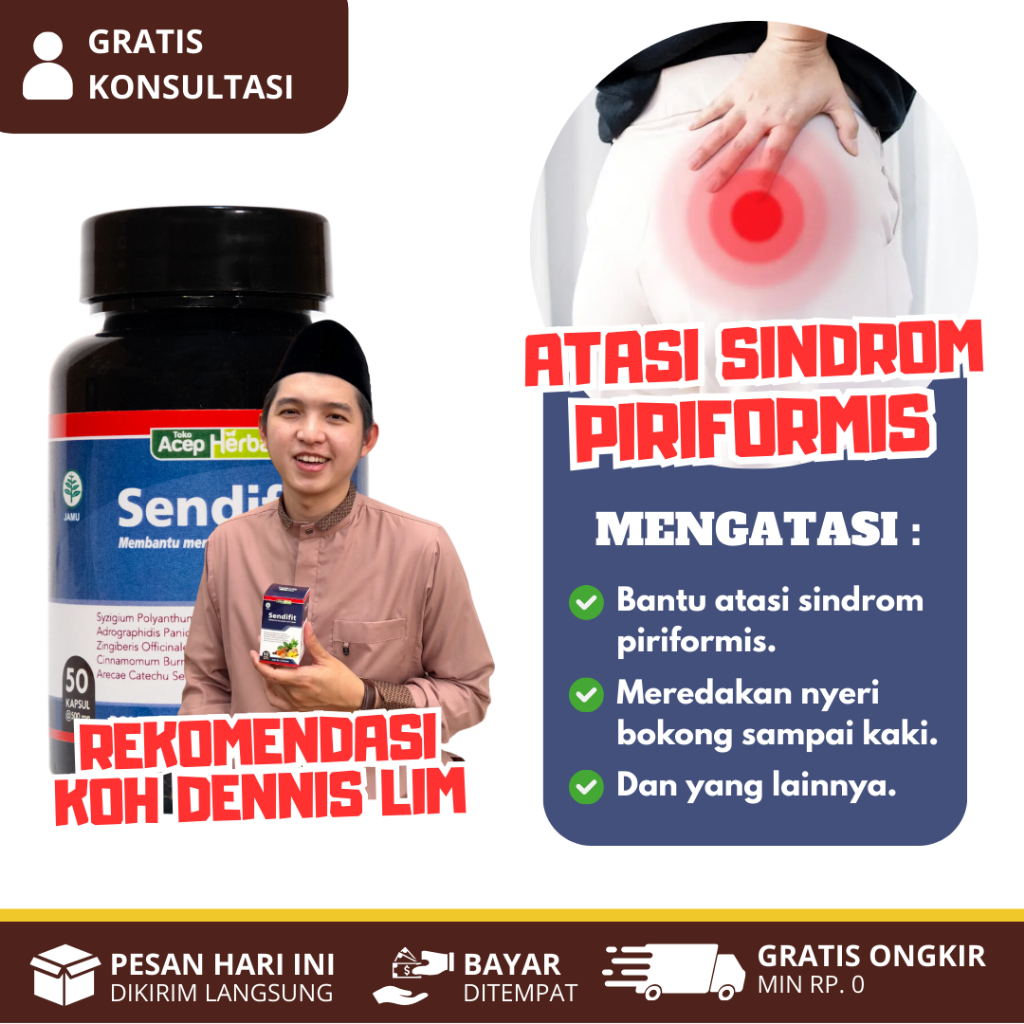 SENDIFIT Obat Syaraf Kejepit Di Bokong Sindrom Piriformis Sakit Tulang Ekor Nyeri Bokong Sampai Kaki