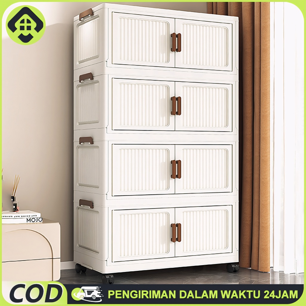 SALVO Lemari Pakaian Plastik Susun Jumbo Minimalis Dewasa Anak Lemari Plastik Multifungsi