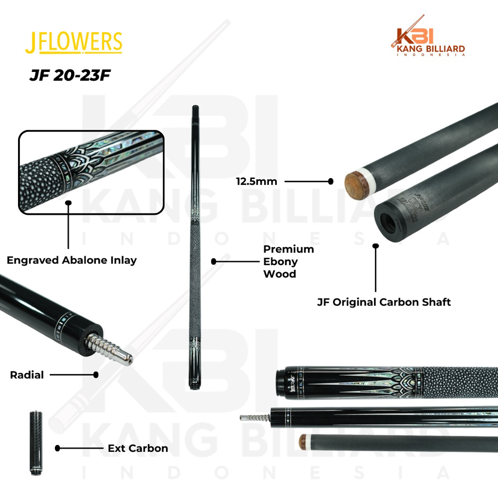 Stick Billiard Play Jflowers JF20-23F Diameter 12.5 mm Brand New