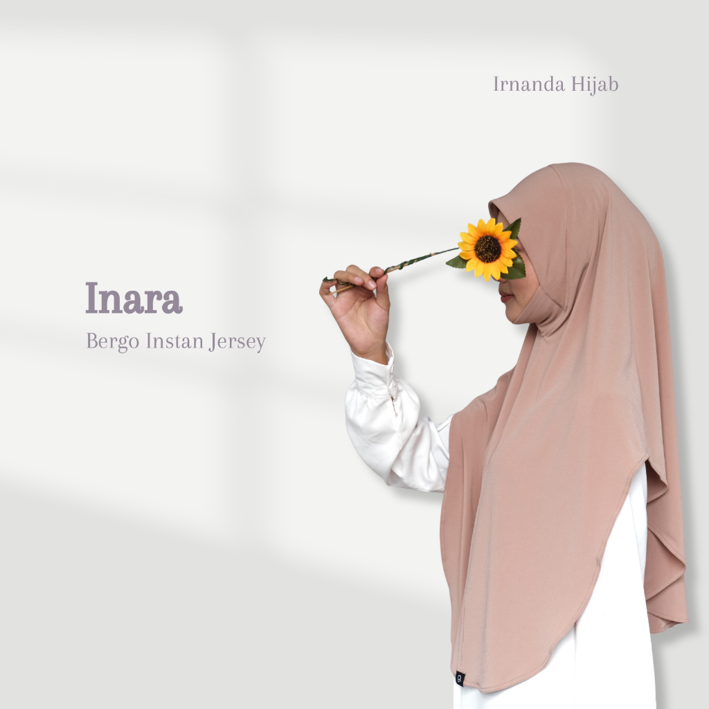Irnanda Hijab - Inara Bergo Instant Jersey Diamond Menutup Dagu Anti tembem