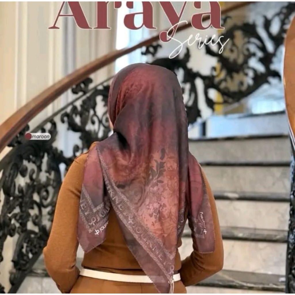 SEGIEMPAT MOTIF JOURNEY ARAYA SERIES KW JILBAB VOAL MOTIF JOURNEY KW TERBARU HIJAB SEGIEMPAT MOTIF J