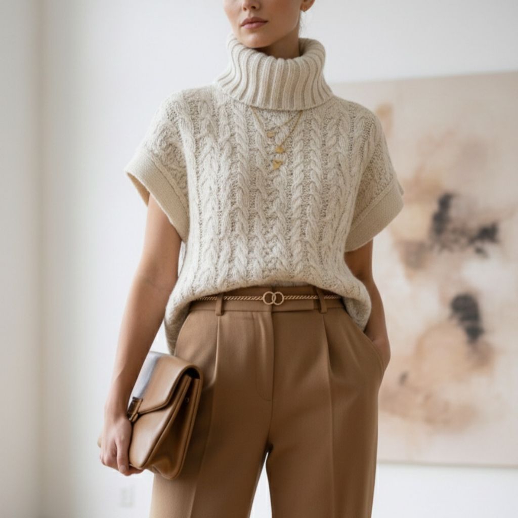 Preloved Zara Cable Knit Vest - Evru