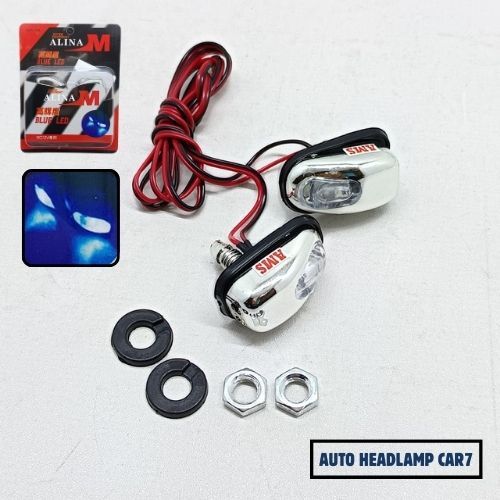 Mata Air Wiper Washer Nozzle Wiper + Lampu 2 pcs Nozzle Nozle Semprotan Air Wiper Mobil Universal