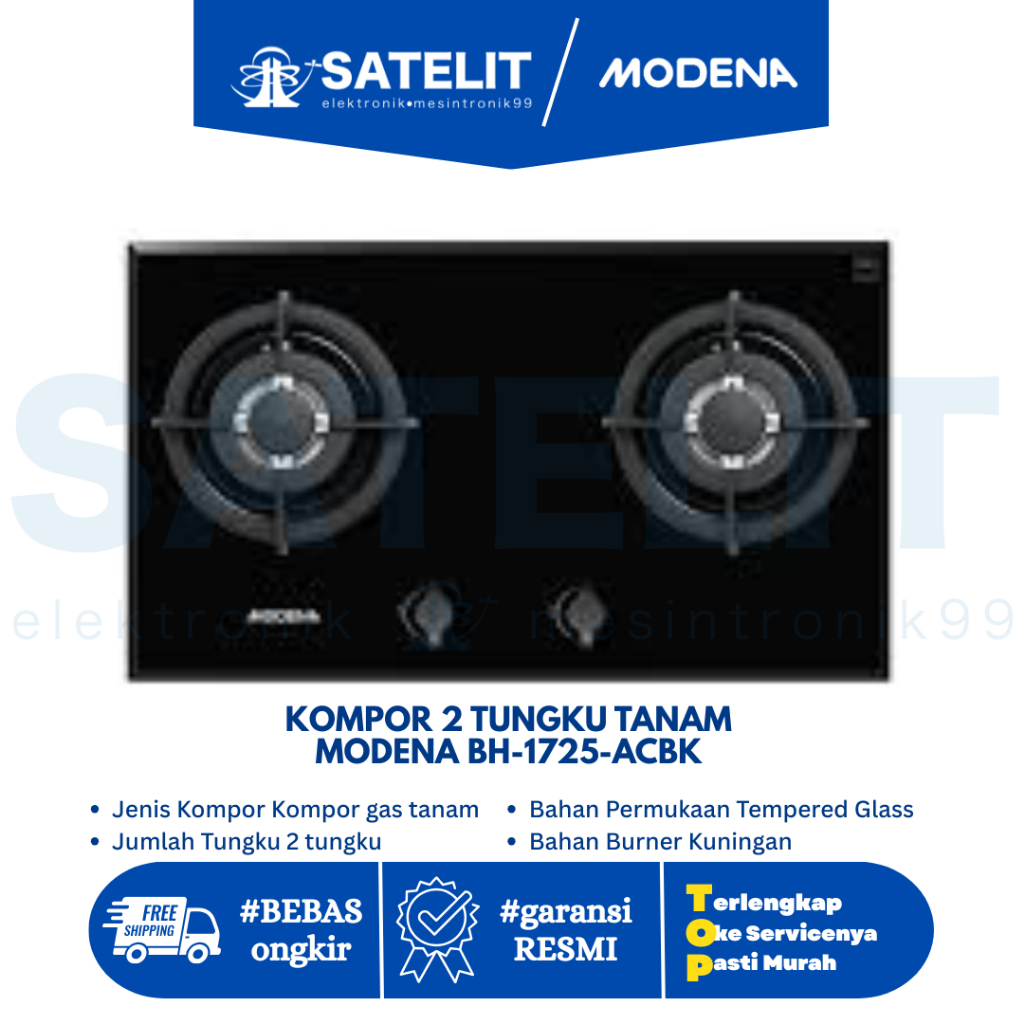 KOMPOR 2 TUNGKU TANAM MODENA BH-1725-ACBK