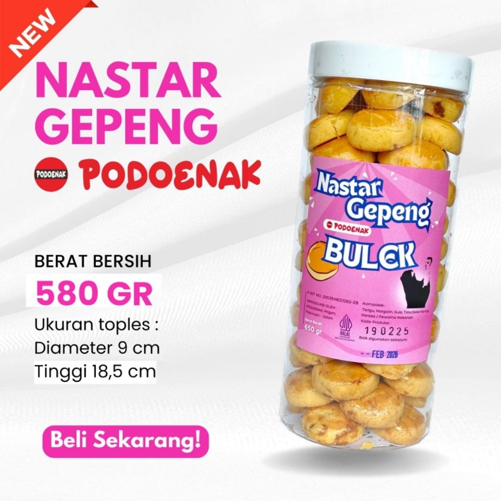 Kue Kacang Paklek/ Nastar Gepeng Bulek