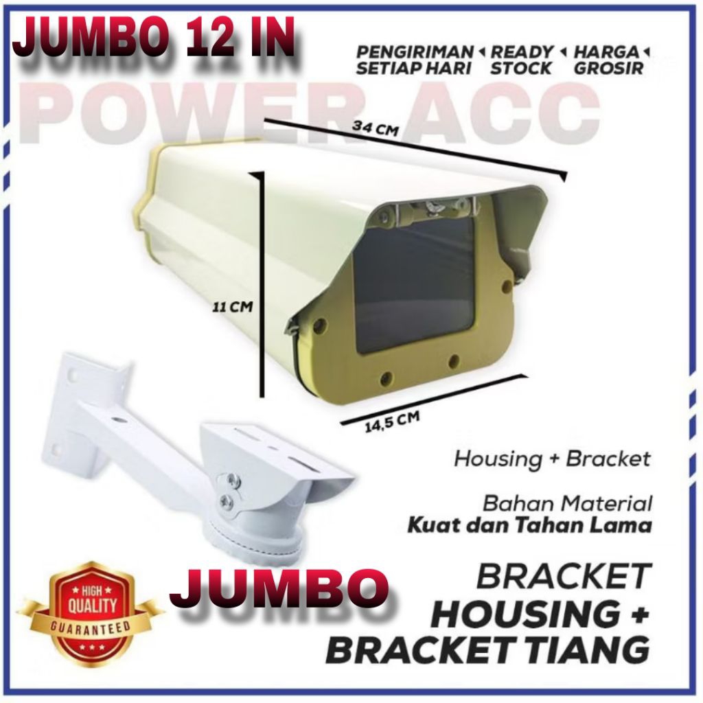HOUSING BESAR CCTV Perumahan kamera tahan air paduan aluminium,Model 8007 12 inci BAHAN SUPER TEBAL 