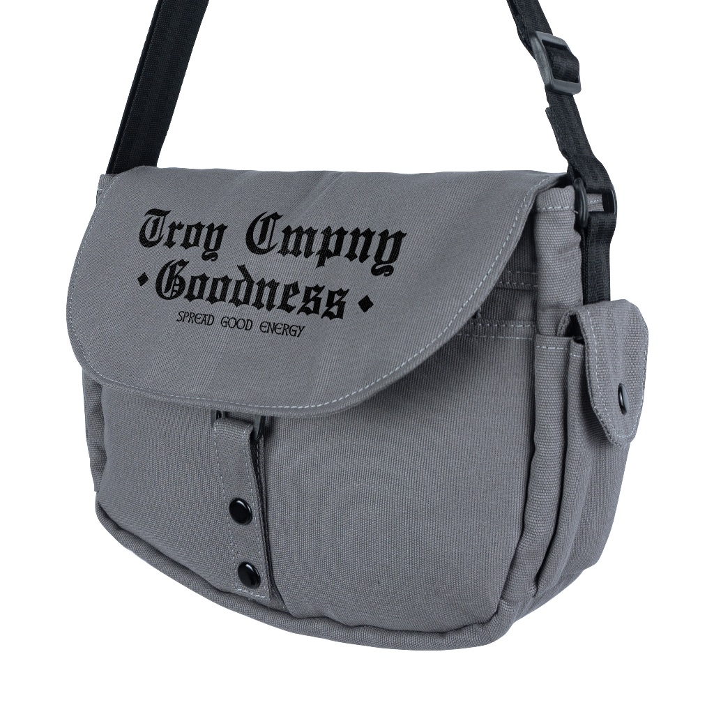Troy Company Sling Bag Messenger Bag Good Energy - Tas Selempang Grey SBD 3502