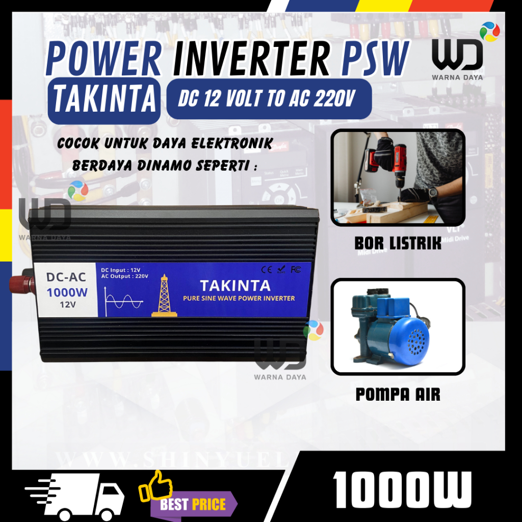 Inverter Pure Sine Wave Takinta 1000w
