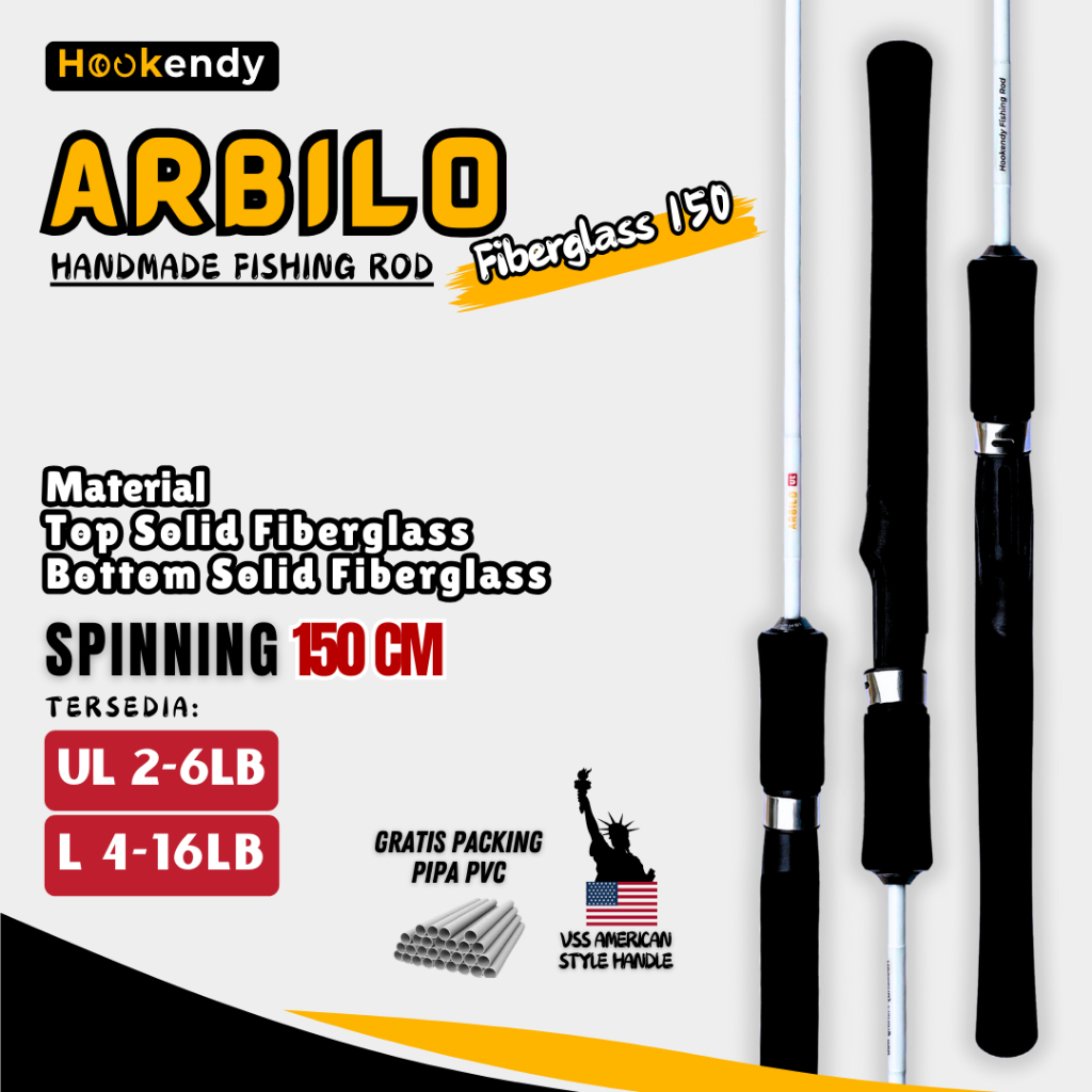 Joran Arbilo Fiberglass Spinning Putih