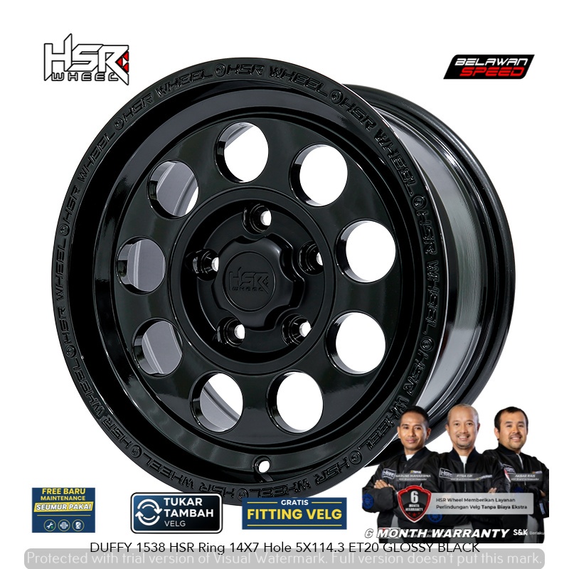 velg mobil new carry grandmax hsr duffy r14 Ring 14 pcd 5X114.3-siap kirim