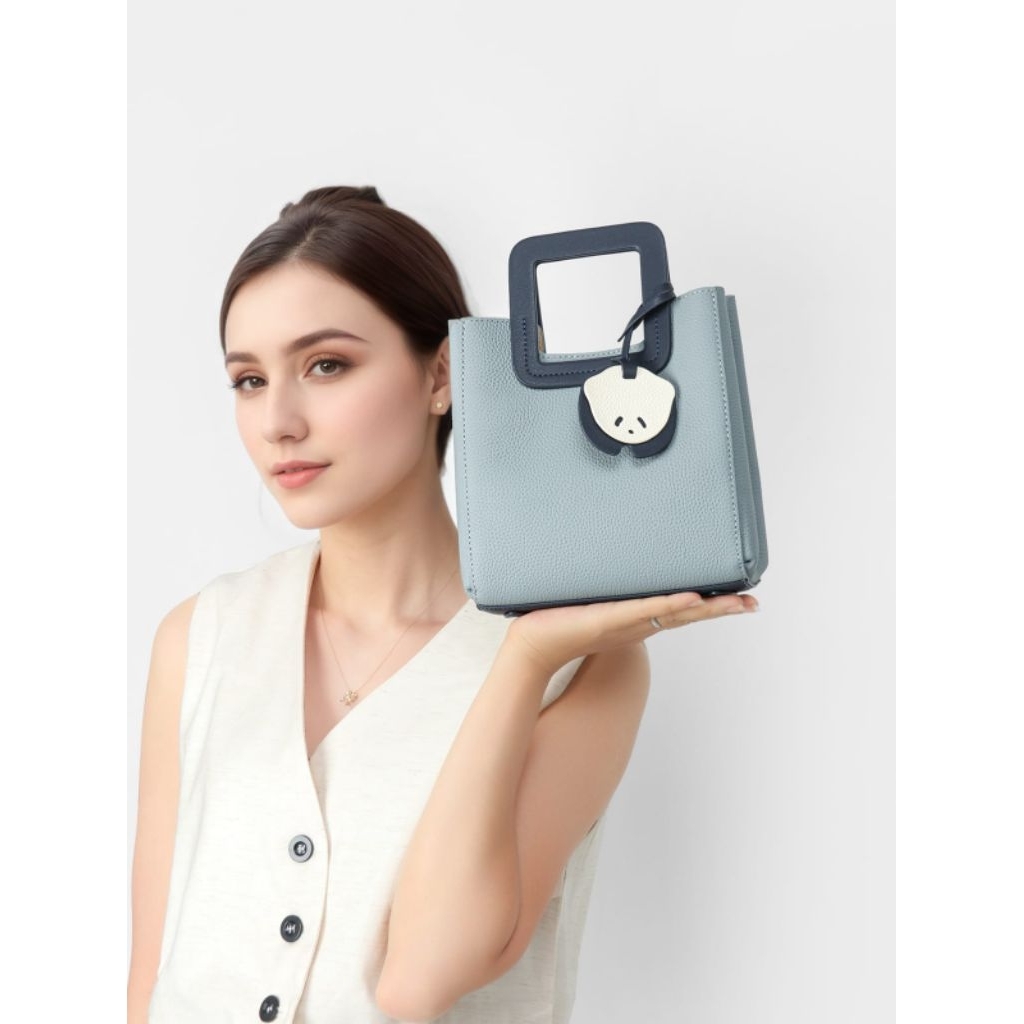 Tas Wanita Mini Tote – Top Handle Bag Biru Muda Imut