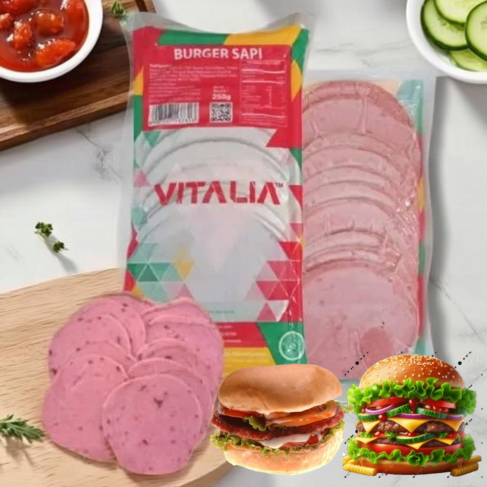 Vitalia Burger Sapi Daging Ham Sapi 250g