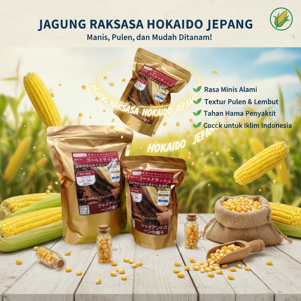 BENIH / BIBIT JAGUNG JEPANG F1 RAKSASA HOKAIDO IMPORT