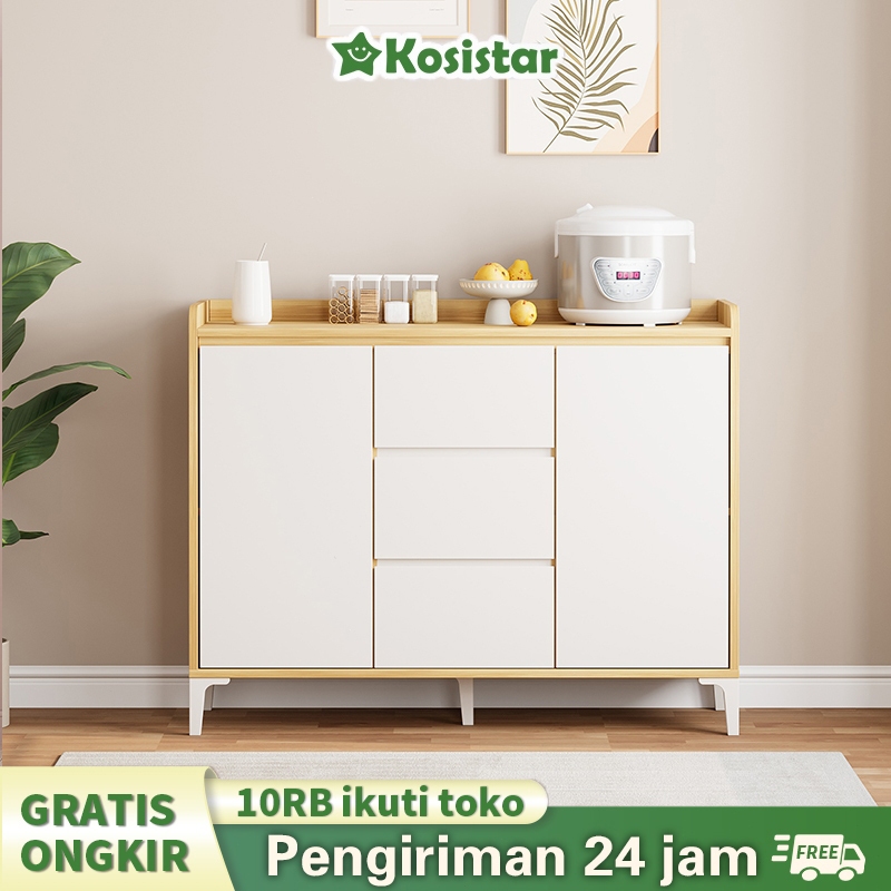 Kosistar Lemari Piring/Lemari Dapur/Lemari Piring Tertutup/Lemari Dapur kayu/Bufet Lemari penyimpana