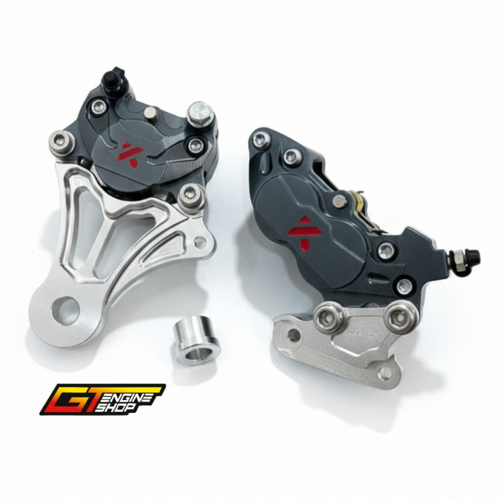 KALIPER KTC KYTA KYTACO DEPAN BELAKANG NINJA 4 PISTON 2 PISTON 4P 2P + BRACKET BREKET KALIPER DEPAN 
