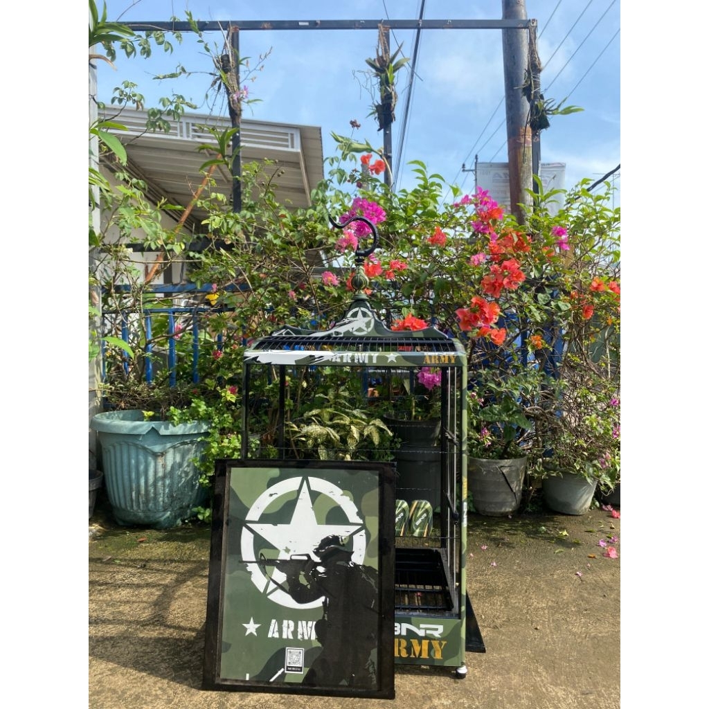 SANGKAR KOTAK DIAMOND BNR RUJI SENAR DECAL ARMY NO 2