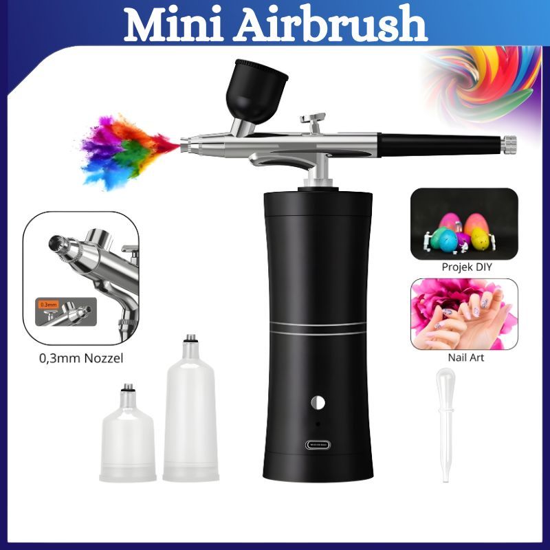 Mini Airbrush Kit Portable Mini Compresor airbrush spray nano mist spray oxygen injector semprotan c