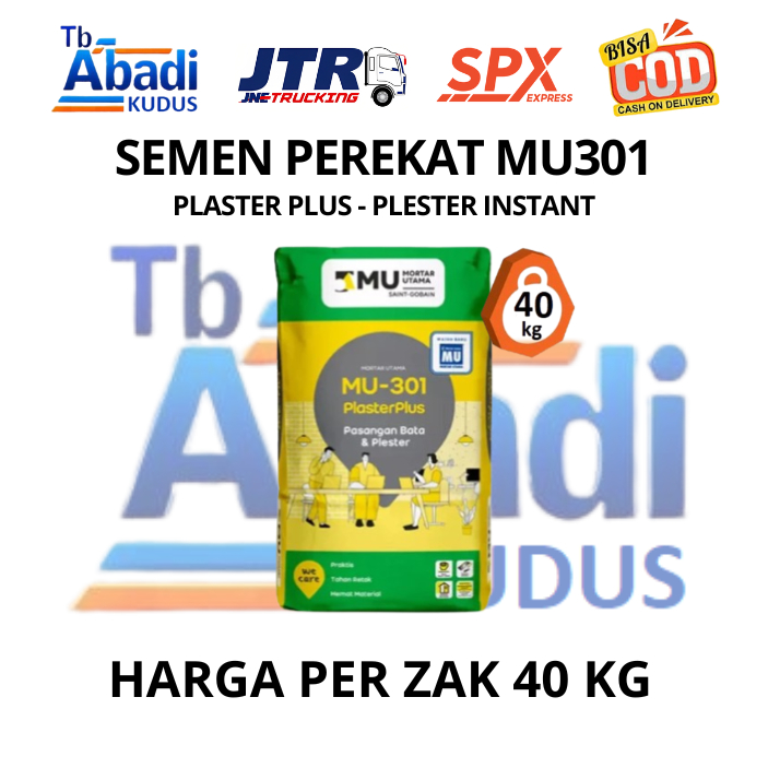 SEMEN MU301 - Mortar Utama MU301 Plesteran & Pasang Bata Zak 40 kg