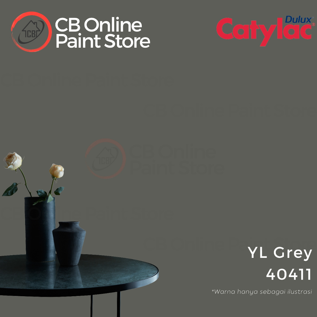 CAT TEMBOK DULUX CATYLAC - YL GREY 40411 - GALON