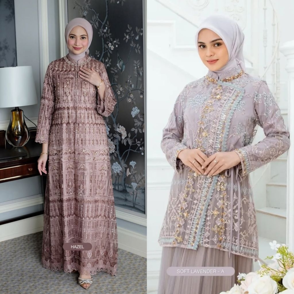 PEONY DRESS HAZEL XL | HANA KIMONO LACE Set ORIGINAL Signature by Sarah Original by STL Sarah The La