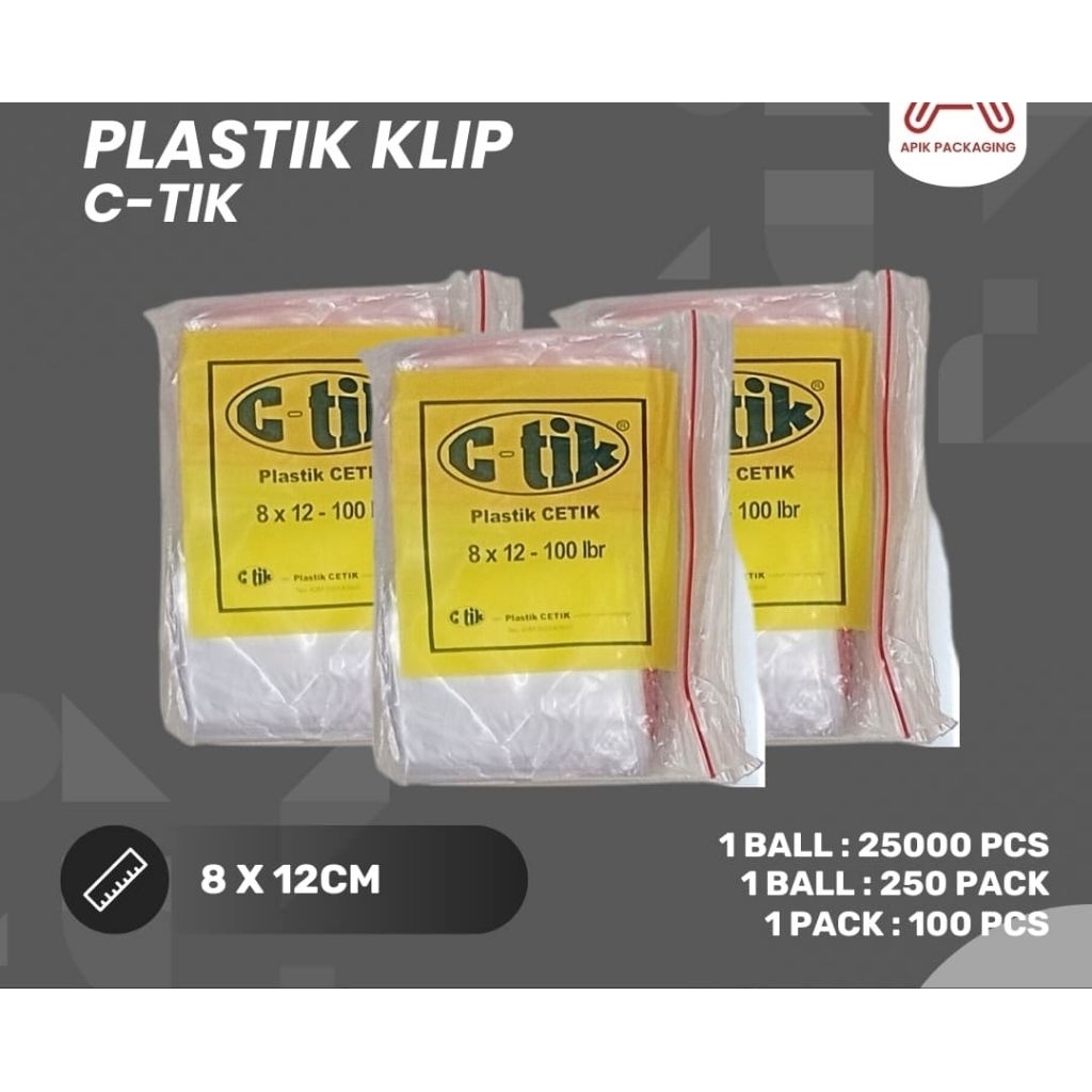 Plastik Klip 12x8 tebal (100 pcs)