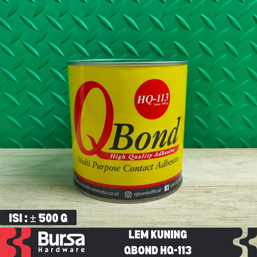 Lem Kuning Aibon Qbond HQ 113 500 gram Perekat HPL Vinyl Karpet Kuat Kental