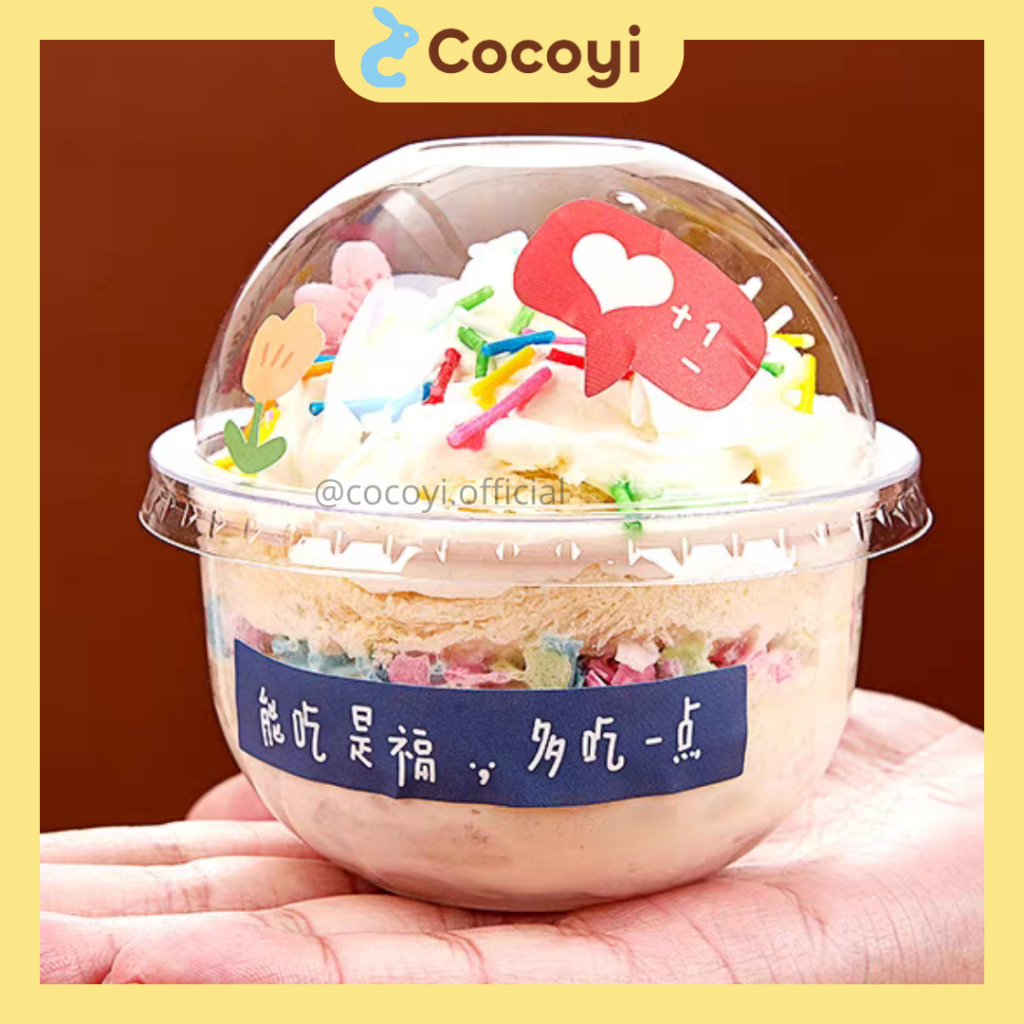 [Isi 10 BOX] [COCOYI] Kotak Kue Cup BOBA Kotak Packaging Cake Korean Cake Dessert Box Kue Pudding
