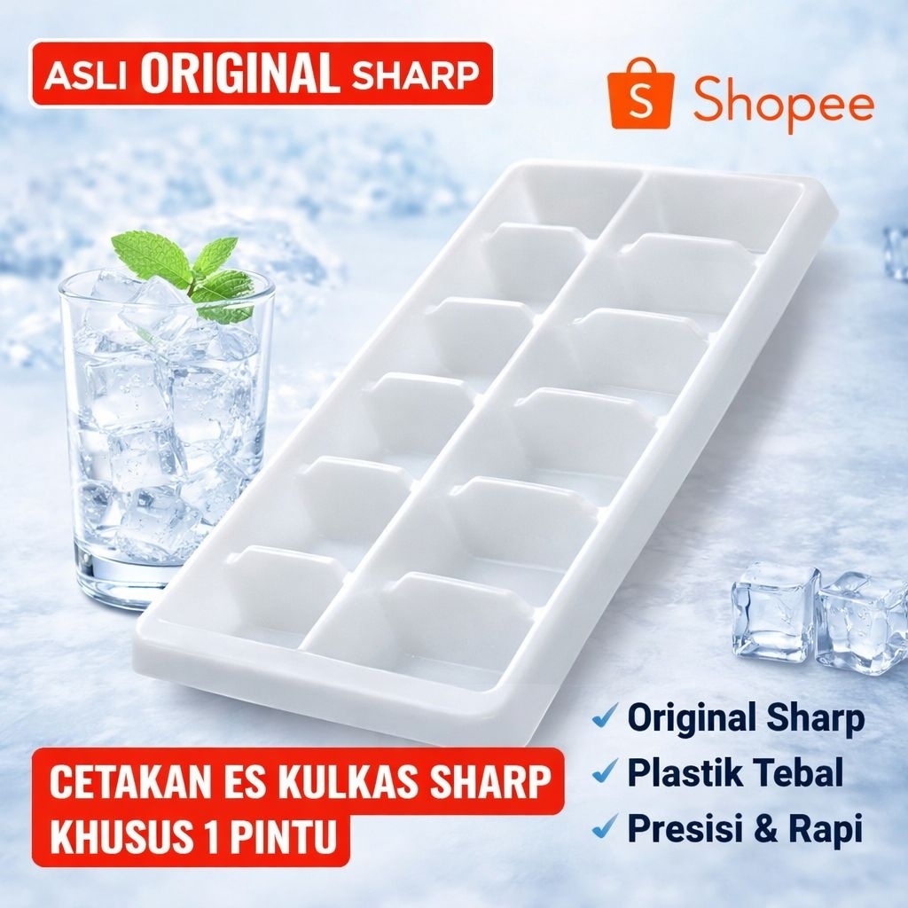 cetakan es /ice maker Original kulkas Sharp 1 pintu