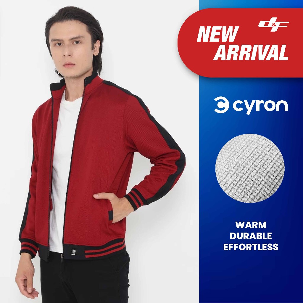 d&f Jaket Biker pria - Merah