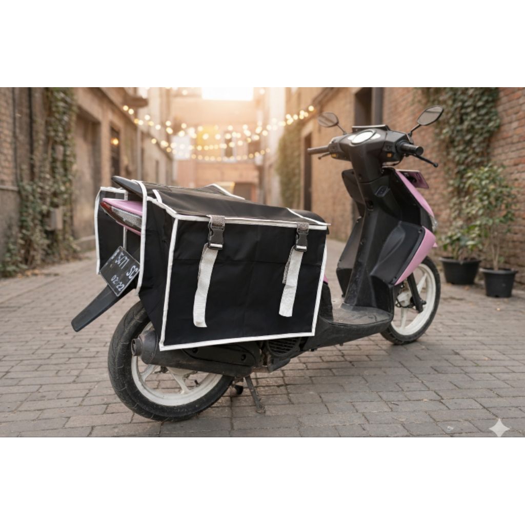 Tas Motor Jumbo Kanvas JALA tahan panas/ tas obrok tahan air / tas kurir / tas pos / tas ronjot / ta