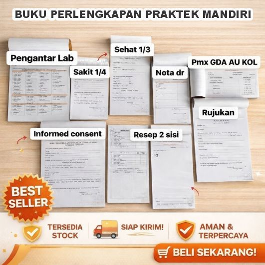 Buku KWITANSI | SAKIT | SEHAT | TINDAKAN | RUJUKAN | Perlengkapan Praktek Dokter Mandiri Spesialis g