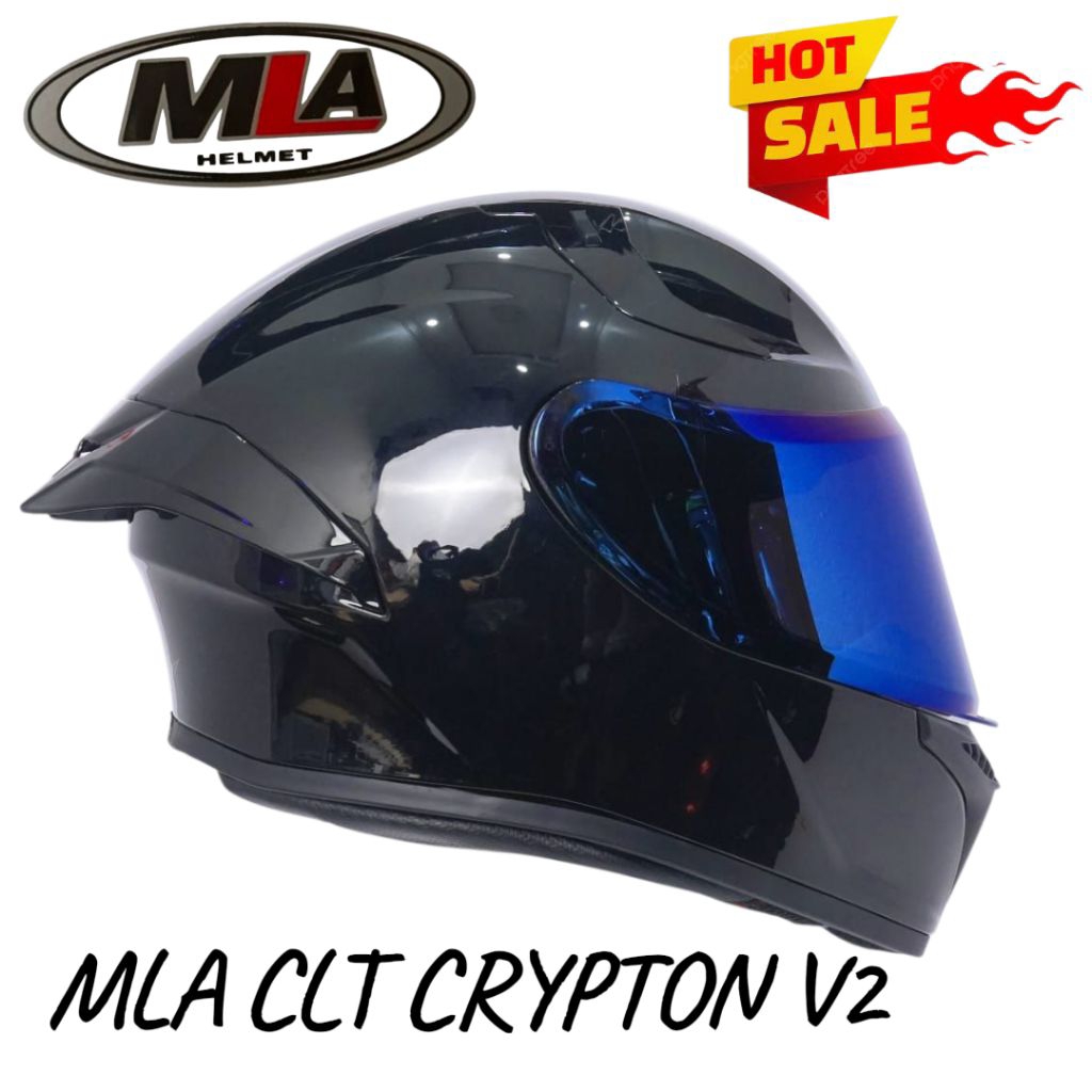 helm mla CRYPTON ORIGINAL FULL FACE BLACK GLOS