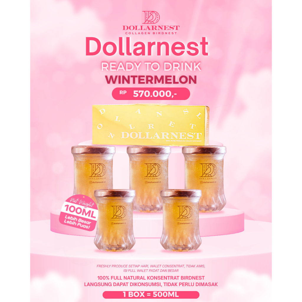 Dollarnest Winter Melon Fit (Ready to Drink) - Minuman Sarang Burung Walet Birdnest Siap Minum
