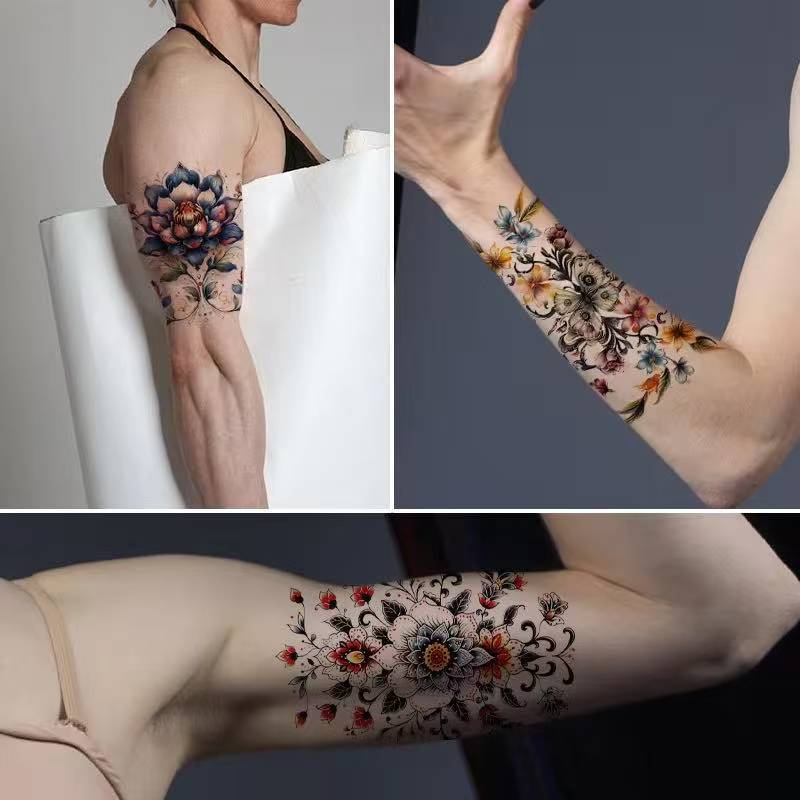 tatto bunga,kode XHB,tatto lengan,tatto temporer