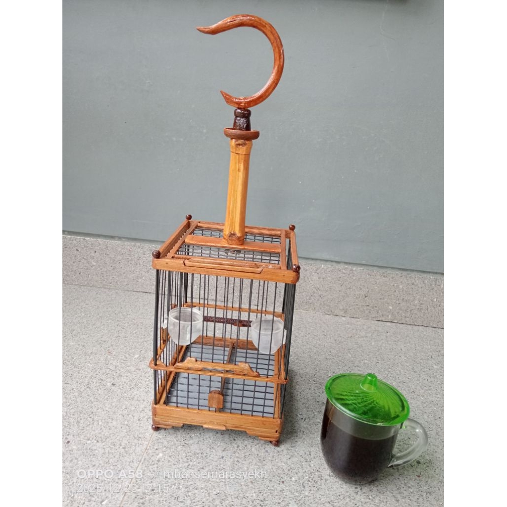 sangkar cungkok bambu mini buat jalan" atau COD ruji fiber
