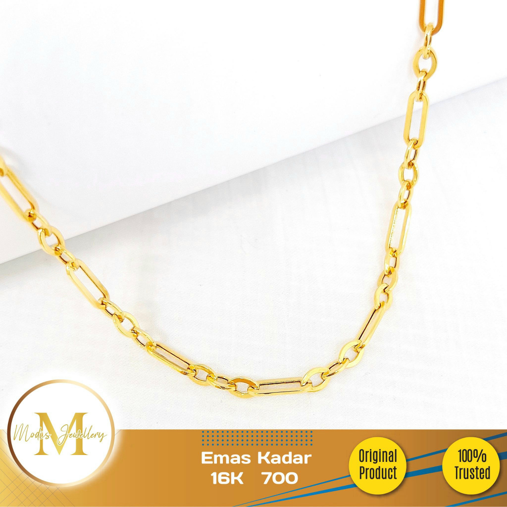 MODIS JEWELLERY - Kalung Paper Clip RIng Kuning - Emas 16k 700