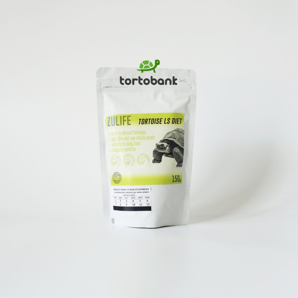ZULIFE TORTOISE LS DIET 150 GRAM - PELET KURA DARAT LS DIET TORTOISE FOOD - MAKANAN KURA DARAT SULCA