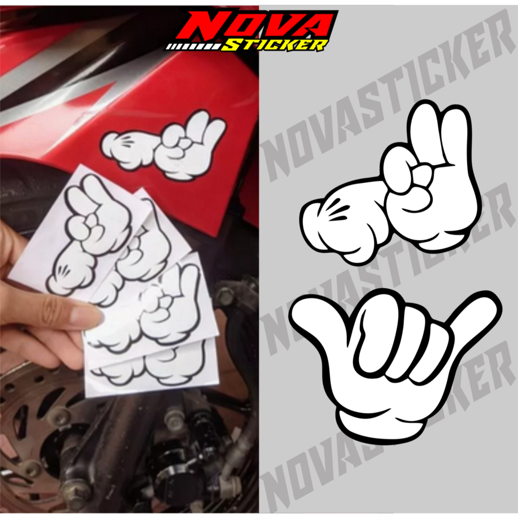 Stiker Tangan cutting Ritrama dan Hologram Cutting sticker Motor tangan oleng