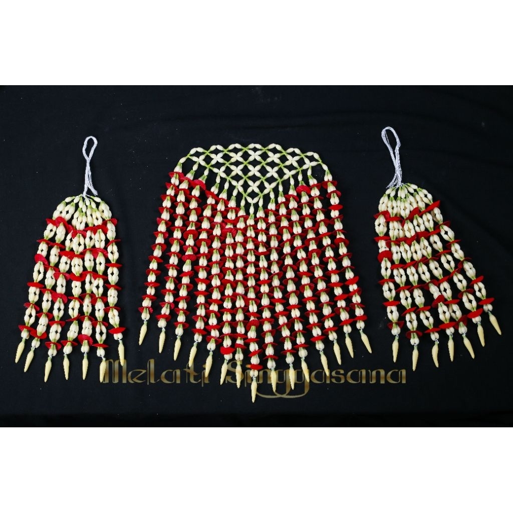 Sepasang jurai pengantin palembang melati kantil imitasi