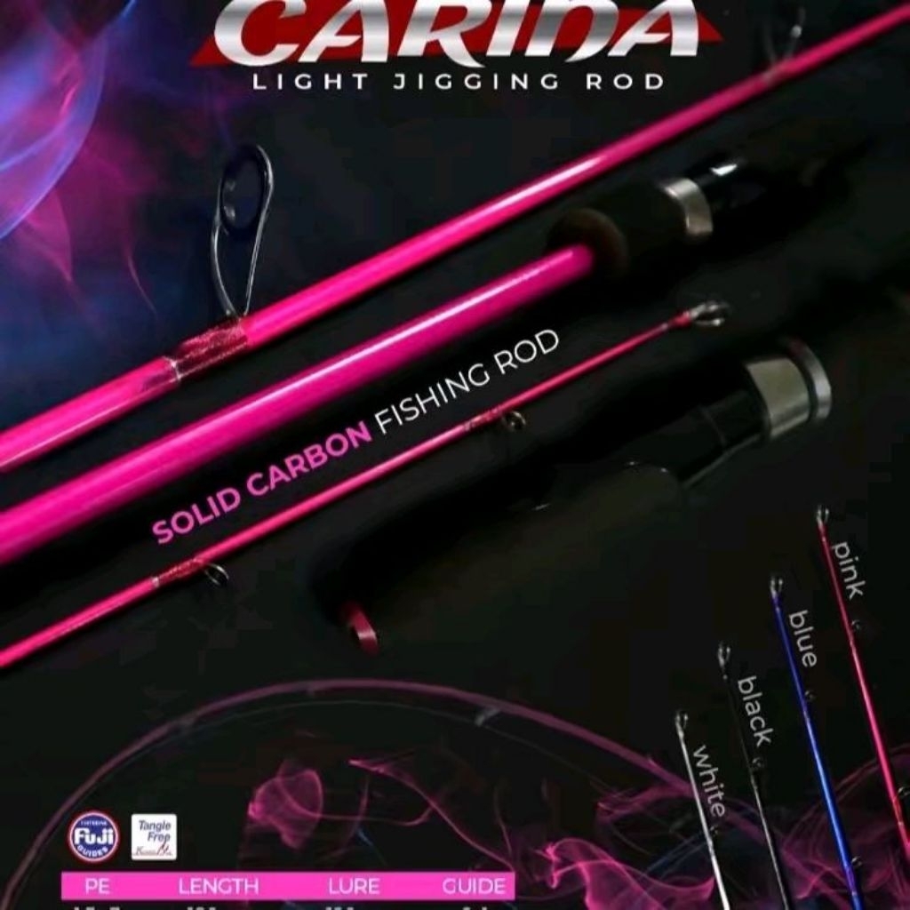 Joran Jigging Utecate Carina Sambung Bawah Solid Ring Fuji