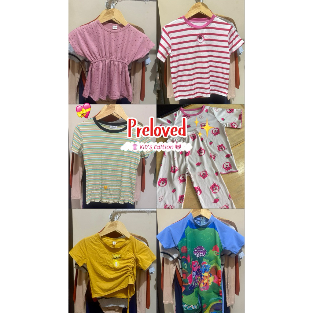 PRELOVED EDISI ANAK PEREMPUAN KAOS CELANA BAJU RENANG SECOND