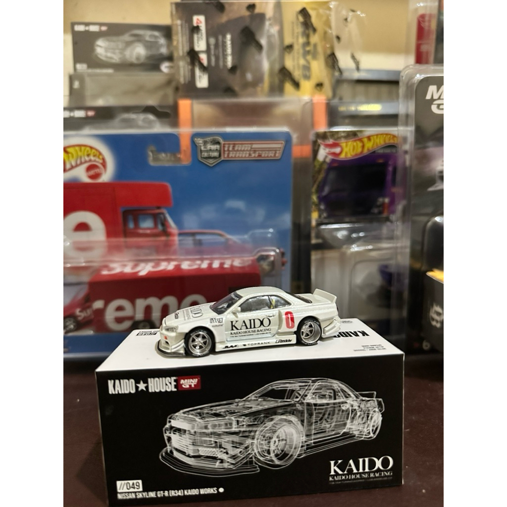 MINI GT KAIDO HOUSE R34 PUTIH UNSEALED