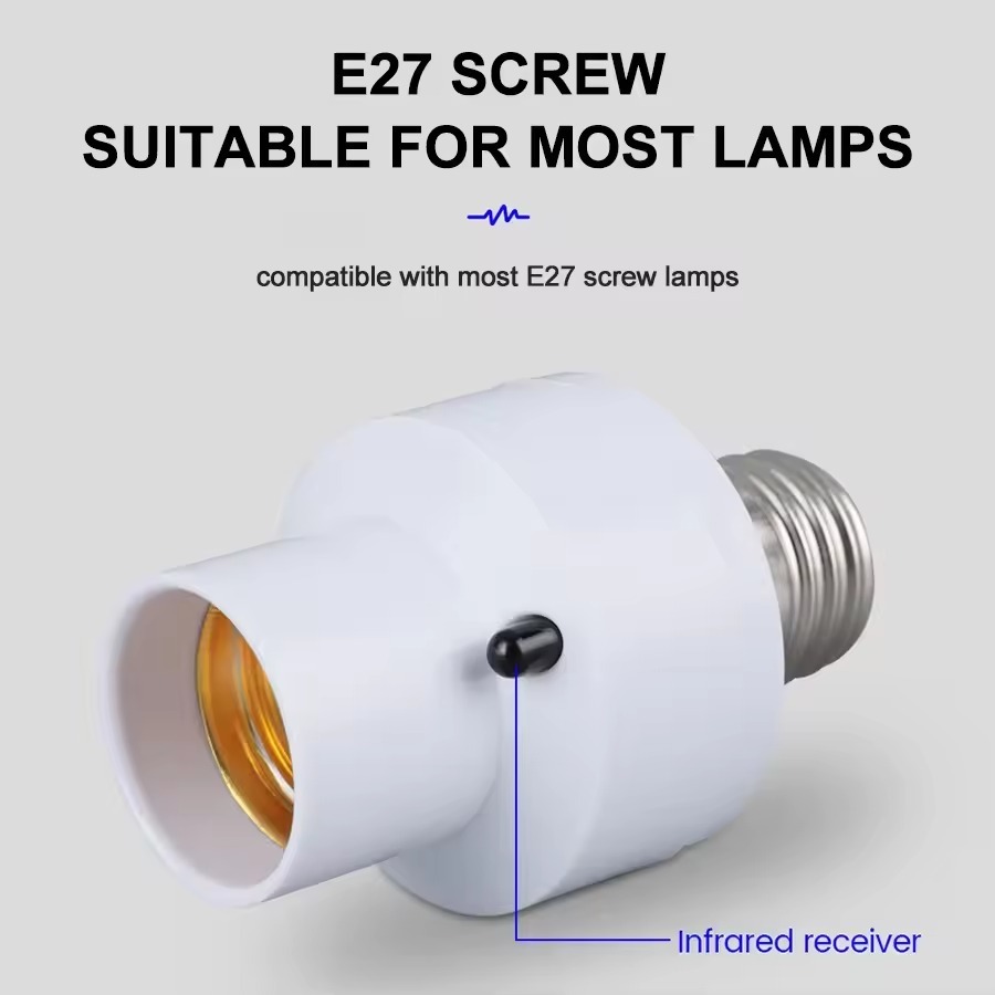 AMMTOO Fitting Lampu Bohlam E26 E27 dengan Remot Kontrol 40W - AMME27 - White