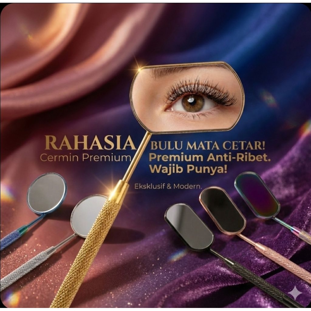 STICK MIRROR EYELASH KACA EYELASH CERMIN MIROR EYELASH EXTENS ALAT KOREKSI BULU MATA, alat lash exte